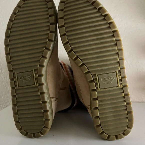 Coach Suede Boots with Logo Detail - Picture 10 of 11